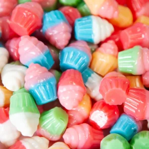 A close up of colorful candy